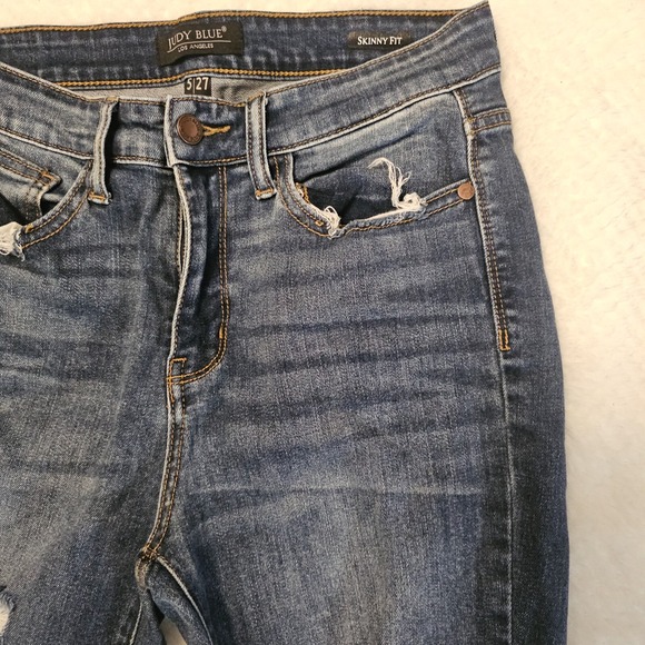 Judy Blue Women's Skinny Jeans Distressed‎ 5/27 - Picture 5 of 10